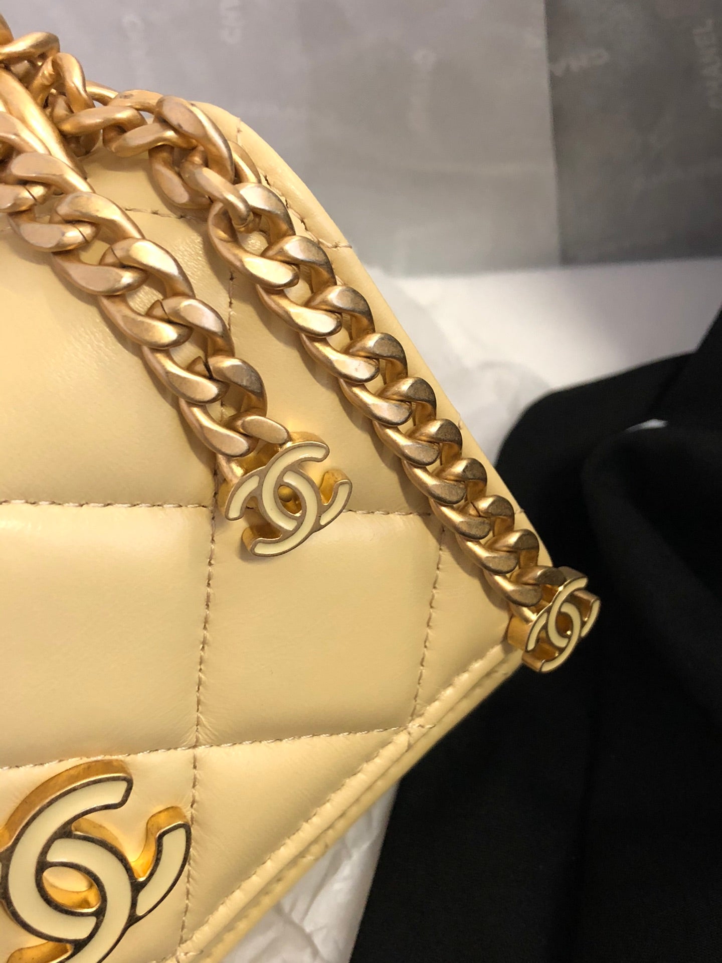 ChanelSpring And Summer 22C Yellow For Women, Women’s Bags 6.1in/15.5cm