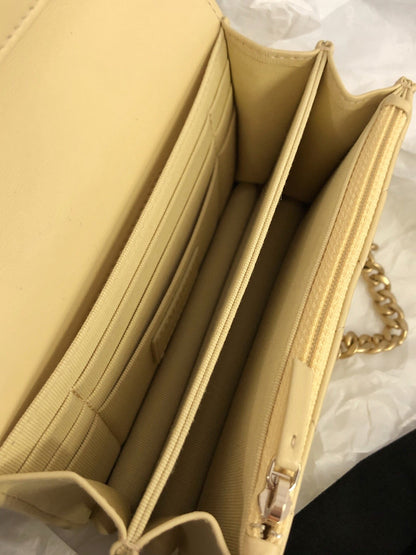 ChanelSpring And Summer 22C Yellow For Women, Women’s Bags 6.1in/15.5cm