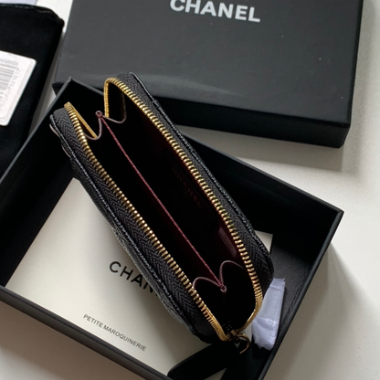 CHL ZIPPED COIN PURSE BLACK AP1650