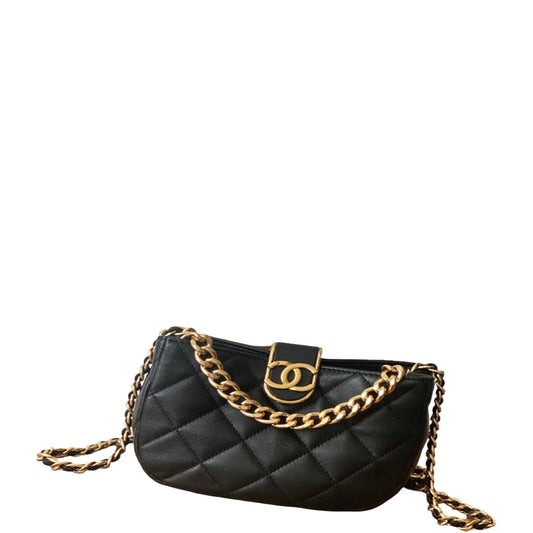 CHL SMALL HOBO BAG GOLD HARDWARE BLACK