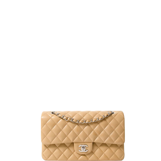 CHL CLASSIC HANDBAG SILVER HARDWARE BEIGE