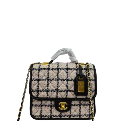 CHL 21CM 22K FLAP BAG WITH TOP HANDLE