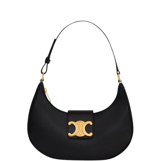 CE AVA TRIOMPHE SOFT BAG IN SMOOTH CALFSKIN
 BLACK