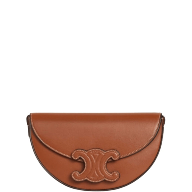 CE BAG BESACE CUIR TRIOMPHE IN SMOOTH CALFSKIN TAN 23CM