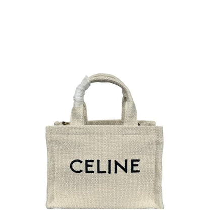 CE SMALL CABAS THAIS IN TEXTILE WITH JACQUARD IN WHITE 25CM
