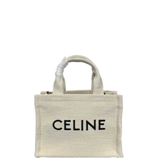CE SMALL CABAS THAIS IN TEXTILE WITH JACQUARD IN WHITE 25CM