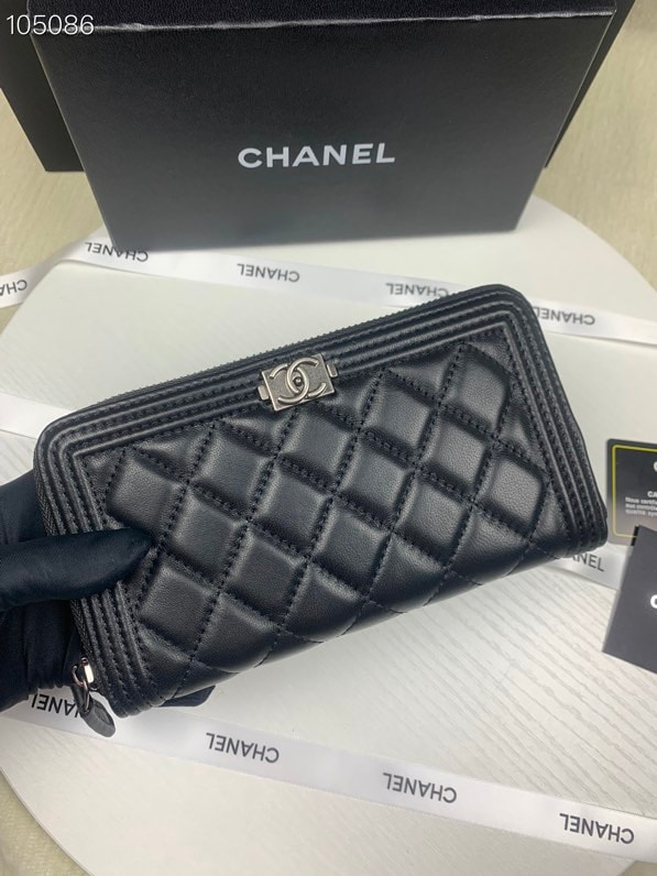CHL BOY LONG ZIPPED WALLET BLACK 19.4CM