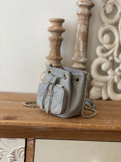ChanelMini Bucket Bag With Strap Gray For Women, Women’s Bags 4.9in/12.5cm