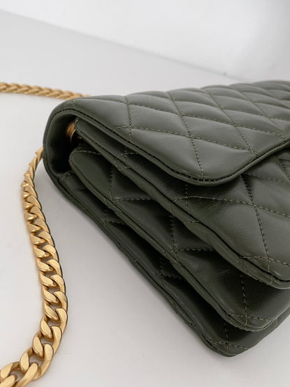 ChanelSmall Flap Bag Green For Women, Women’s Bags 8.7in/22cm