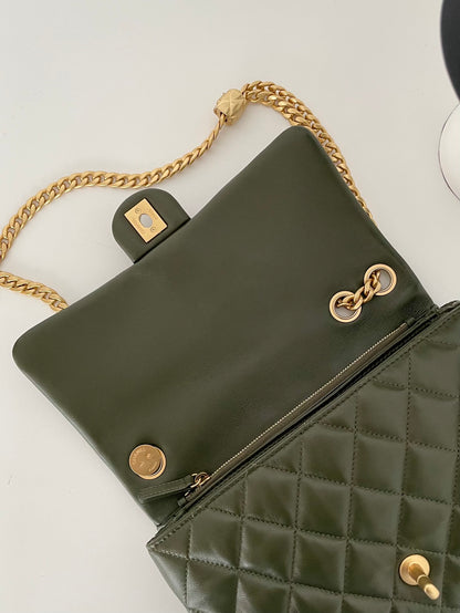 ChanelSmall Flap Bag Green For Women, Women’s Bags 8.7in/22cm