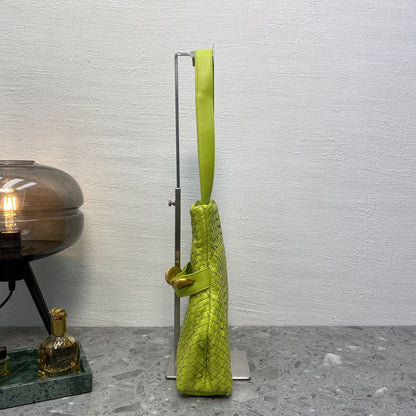 BV Intrecciato Shoulder Bag Neon Green, For Women, Women’s Bags 10.2in/26cm