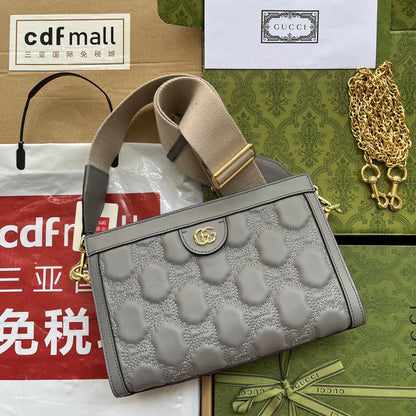 gg Matelassé Small Bag Grey For Women, Women&#8217;s Bags 10.2in/26cm gg‎ ‎702200 UM8HG 1563