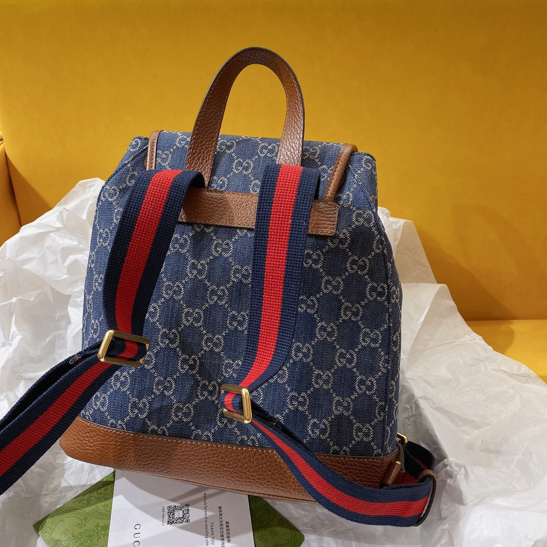 gg Backpack With Interlocking G Blue For Women, Women&#8217;s Bags 11.8in/30cm gg