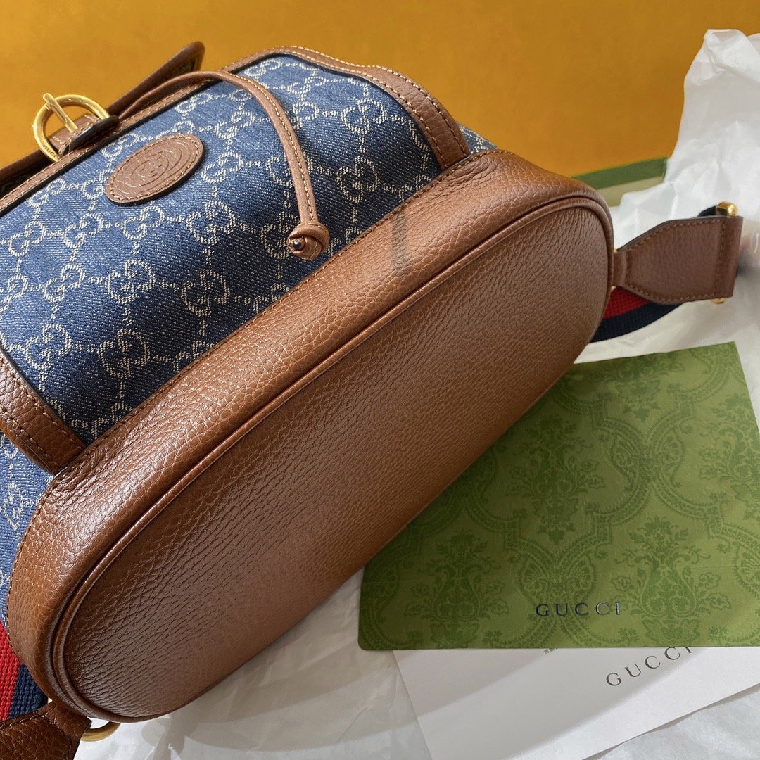 gg Backpack With Interlocking G Blue For Women, Women&#8217;s Bags 11.8in/30cm gg