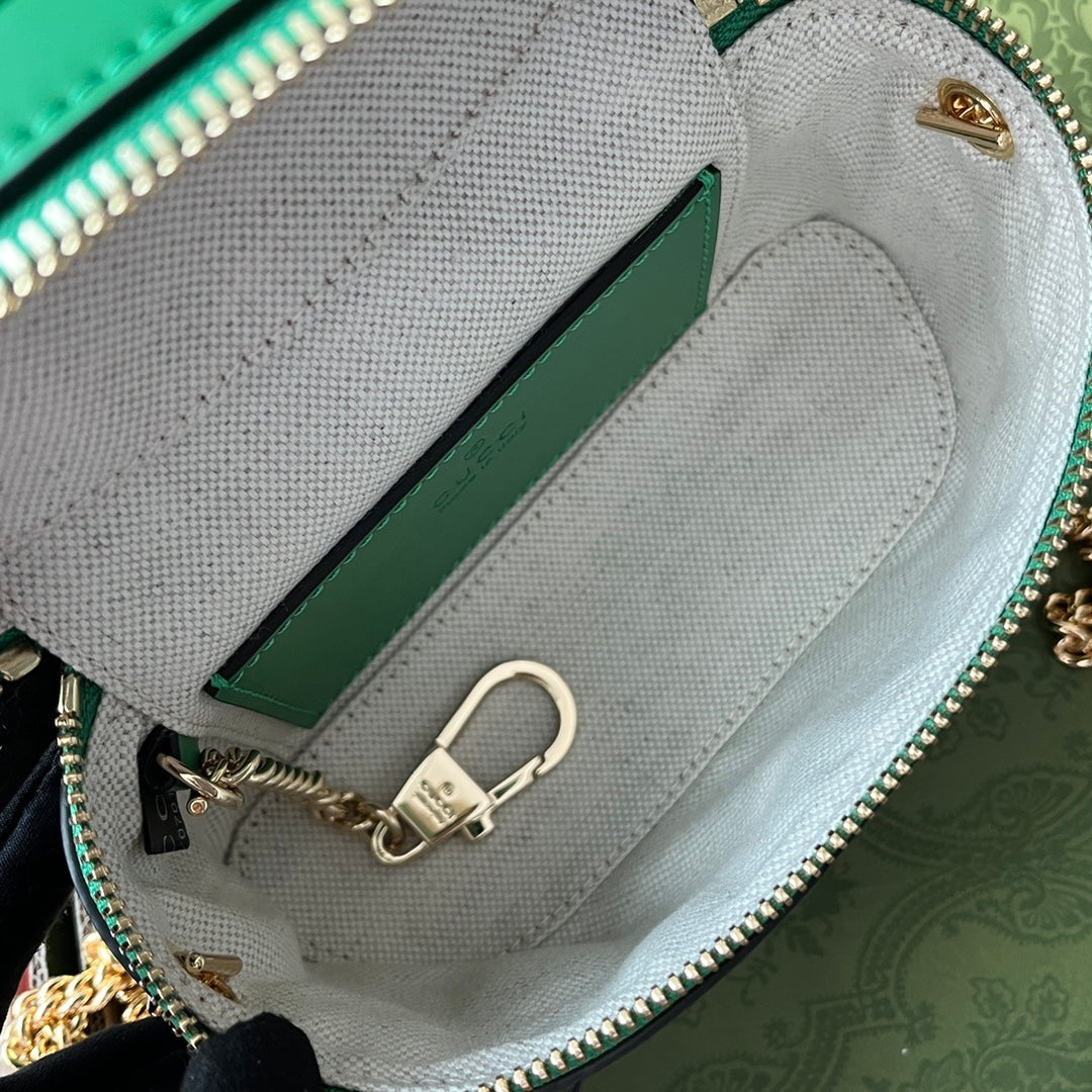 gg Quilted gg Mini Handbag Green For Women, Women&#8217;s Bags 6.3in/16cm gg 723770 UM8IG 3219
