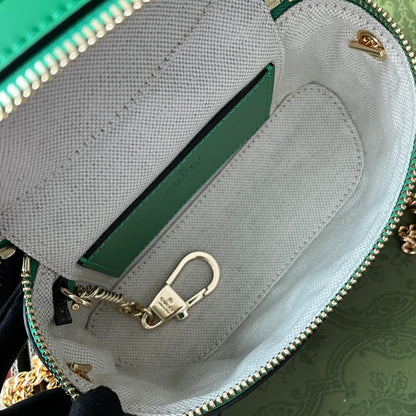 gg Quilted gg Mini Handbag Green For Women, Women&#8217;s Bags 6.3in/16cm gg 723770 UM8IG 3219