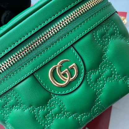 gg Quilted gg Mini Handbag Green For Women, Women&#8217;s Bags 6.3in/16cm gg 723770 UM8IG 3219
