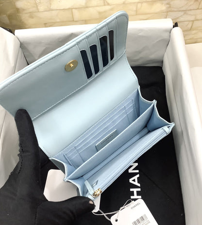 ChanelSpring And Summer 22C Turquoise For Women, Women’s Bags 6.1in/15.5cm