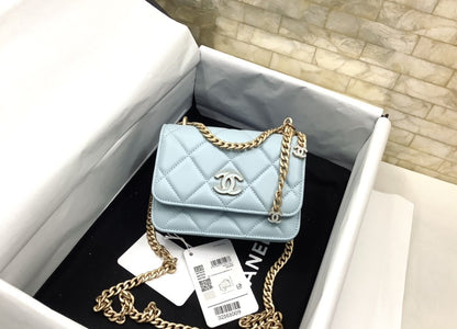ChanelSpring And Summer 22C Turquoise For Women, Women’s Bags 6.1in/15.5cm